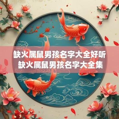 缺火属鼠男孩名字大全好听 缺火属鼠男孩名字大全集