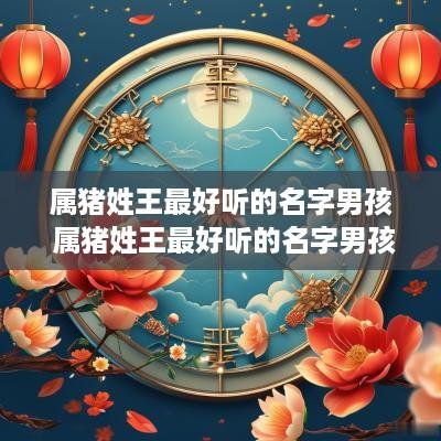 属猪姓王最好听的名字男孩 属猪姓王最好听的名字男孩子