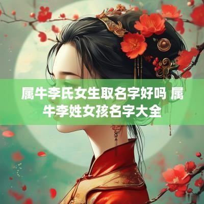 属牛李氏女生取名字好吗 属牛李姓女孩名字大全