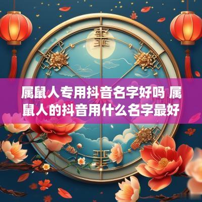 属鼠人专用抖音名字好吗 属鼠人的抖音用什么名字最好