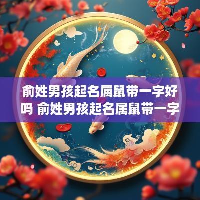 俞姓男孩起名属鼠带一字好吗 俞姓男孩起名属鼠带一字好吗