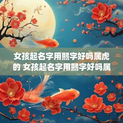 女孩起名字用熙字好吗属虎的 女孩起名字用熙字好吗属虎的人