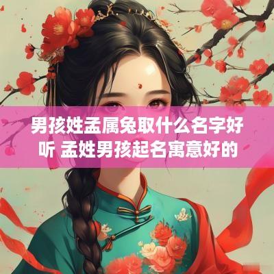 男孩姓孟属兔取什么名字好听 孟姓男孩起名寓意好的