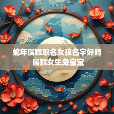 蛇年属猴取名女孩名字好吗 属猴女生兔宝宝