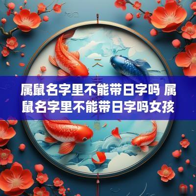 属鼠名字里不能带日字吗 属鼠名字里不能带日字吗女孩