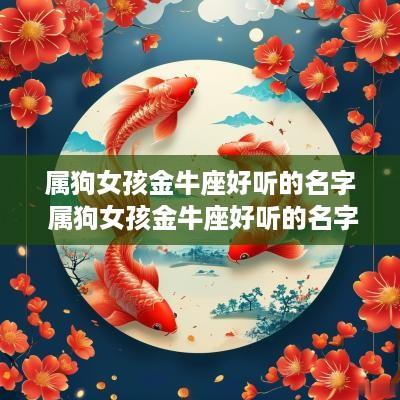 属狗女孩金牛座好听的名字 属狗女孩金牛座好听的名字是什么