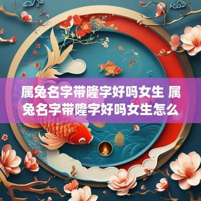 属兔名字带隆字好吗女生 属兔名字带隆字好吗女生怎么取