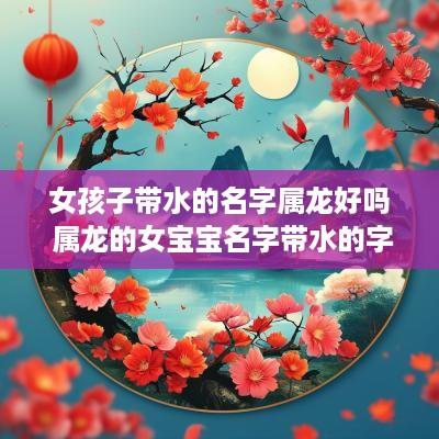 女孩子带水的名字属龙好吗 属龙的女宝宝名字带水的字