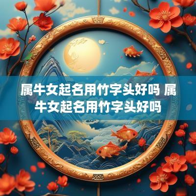 属牛女起名用竹字头好吗 属牛女起名用竹字头好吗