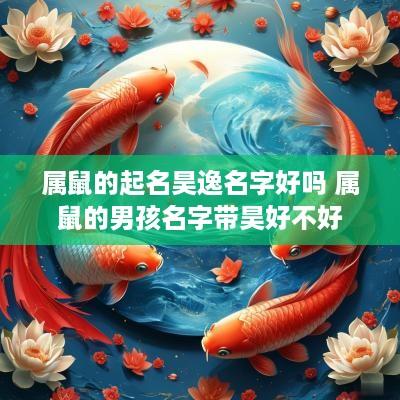 属鼠的起名昊逸名字好吗 属鼠的男孩名字带昊好不好