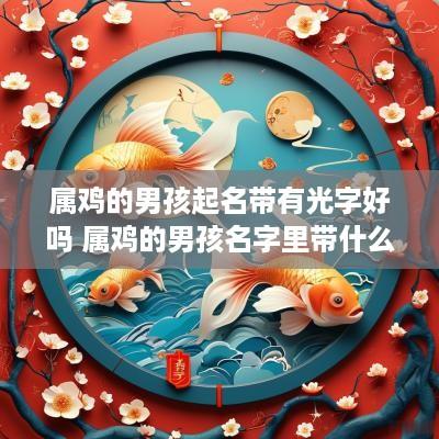 属鸡的男孩起名带有光字好吗 属鸡的男孩名字里带什么字比较好