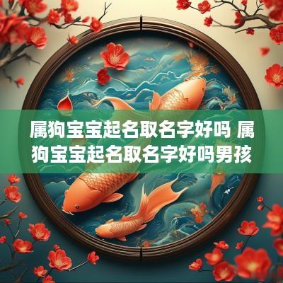 属狗宝宝起名取名字好吗 属狗宝宝起名取名字好吗男孩