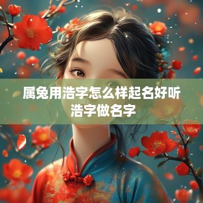 属兔用浩字怎么样起名好听 浩字做名字