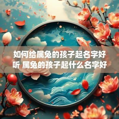 如何给属兔的孩子起名字好听 属兔的孩子起什么名字好