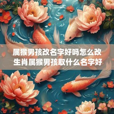 属猴男孩改名字好吗怎么改 生肖属猴男孩取什么名字好?