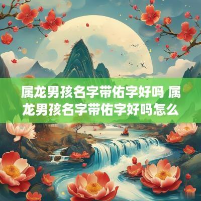 属龙男孩名字带佑字好吗 属龙男孩名字带佑字好吗怎么取