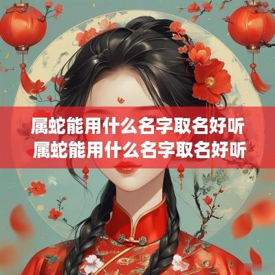 属蛇能用什么名字取名好听 属蛇能用什么名字取名好听点