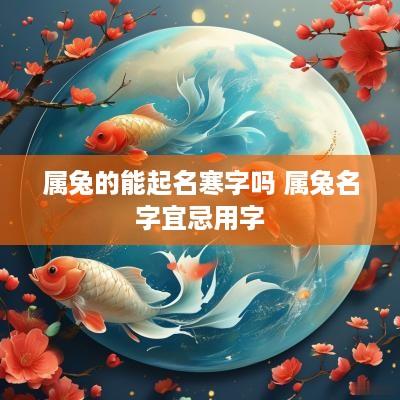 属兔的能起名寒字吗 属兔名字宜忌用字