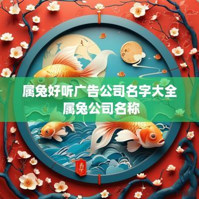 属兔好听广告公司名字大全 属兔公司名称