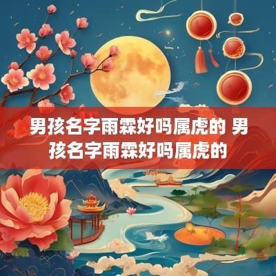 男孩名字雨霖好吗属虎的 男孩名字雨霖好吗属虎的