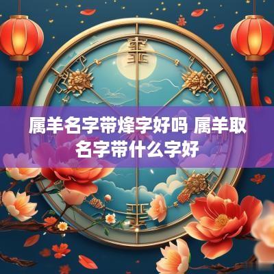 属羊名字带烽字好吗 属羊取名字带什么字好