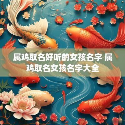 属鸡取名好听的女孩名字 属鸡取名女孩名字大全