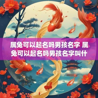 属兔可以起名吗男孩名字 属兔可以起名吗男孩名字叫什么