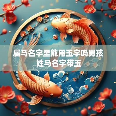 属马名字里能用玉字吗男孩 姓马名字带玉