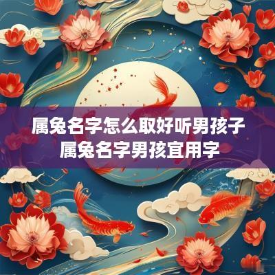属兔名字怎么取好听男孩子 属兔名字男孩宜用字