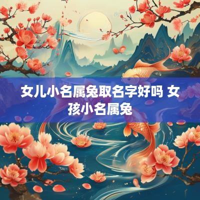 女儿小名属兔取名字好吗 女孩小名属兔