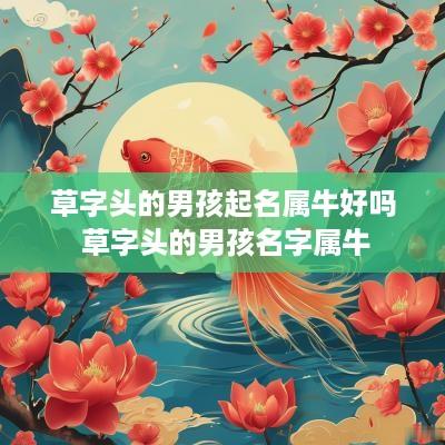 草字头的男孩起名属牛好吗 草字头的男孩名字属牛