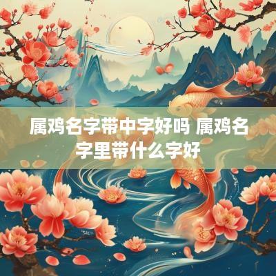 属鸡名字带中字好吗 属鸡名字里带什么字好