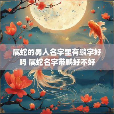 属蛇的男人名字里有鹏字好吗 属蛇名字带鹏好不好