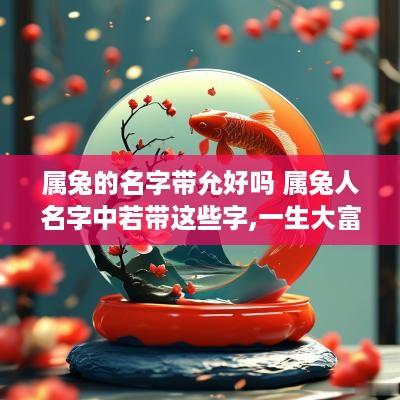 属兔的名字带允好吗 属兔人名字中若带这些字,一生大富大贵