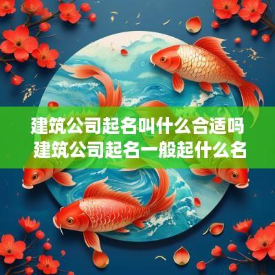 建筑公司起名叫什么合适吗 建筑公司起名一般起什么名字啊