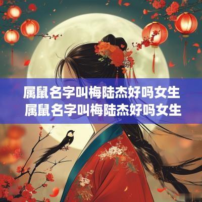 属鼠名字叫梅陆杰好吗女生 属鼠名字叫梅陆杰好吗女生