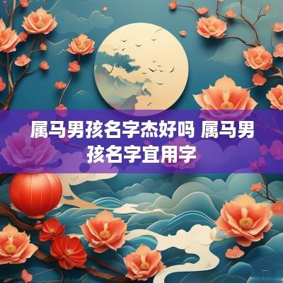 属马男孩名字杰好吗 属马男孩名字宜用字
