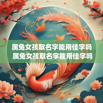 属兔女孩取名字能用佳字吗 属兔女孩取名字能用佳字吗