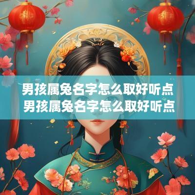 男孩属兔名字怎么取好听点 男孩属兔名字怎么取好听点的