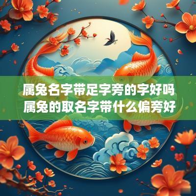 属兔名字带足字旁的字好吗 属兔的取名字带什么偏旁好
