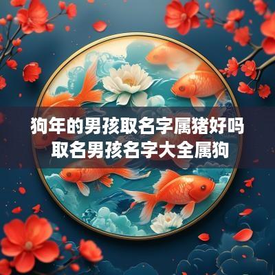 狗年的男孩取名字属猪好吗 取名男孩名字大全属狗