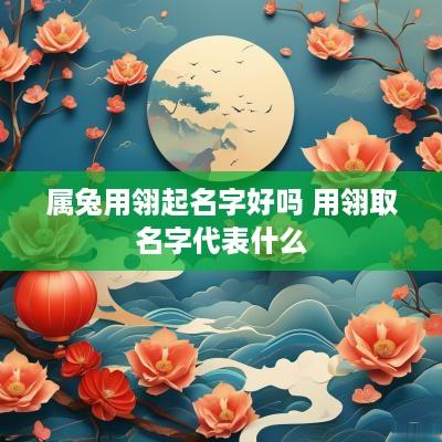 属兔用翎起名字好吗 用翎取名字代表什么