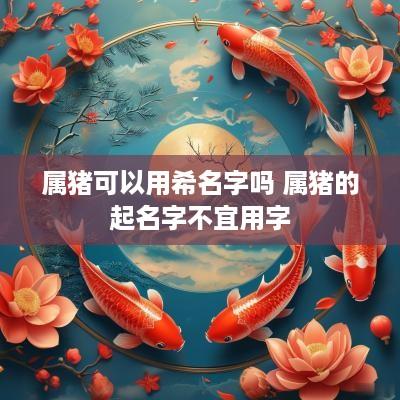 属猪可以用希名字吗 属猪的起名字不宜用字