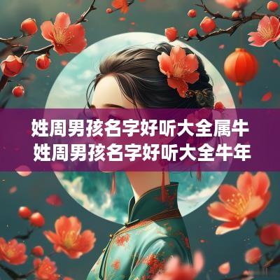 姓周男孩名字好听大全属牛 姓周男孩名字好听大全蛇年