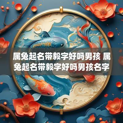 属兔起名带毅字好吗男孩 属兔起名带毅字好吗男孩名字