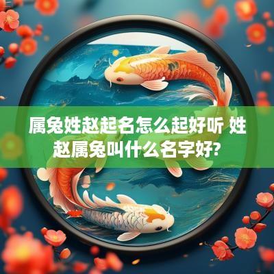 属兔姓赵起名怎么起好听 姓赵属兔叫什么名字好?