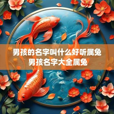 男孩的名字叫什么好听属兔 男孩名字大全属兔