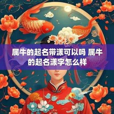 属牛的起名带漾可以吗 属牛的起名漾字怎么样