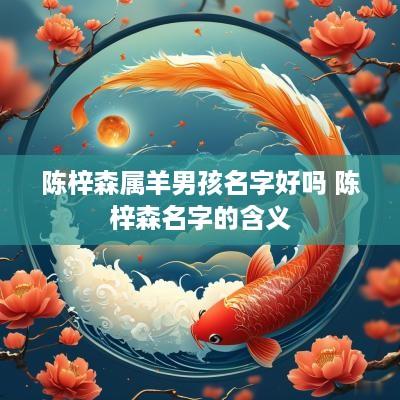 陈梓森属羊男孩名字好吗 陈梓森名字的含义