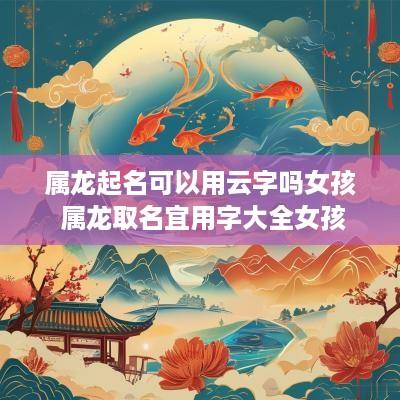 属龙起名可以用云字吗女孩 属龙取名宜用字大全女孩